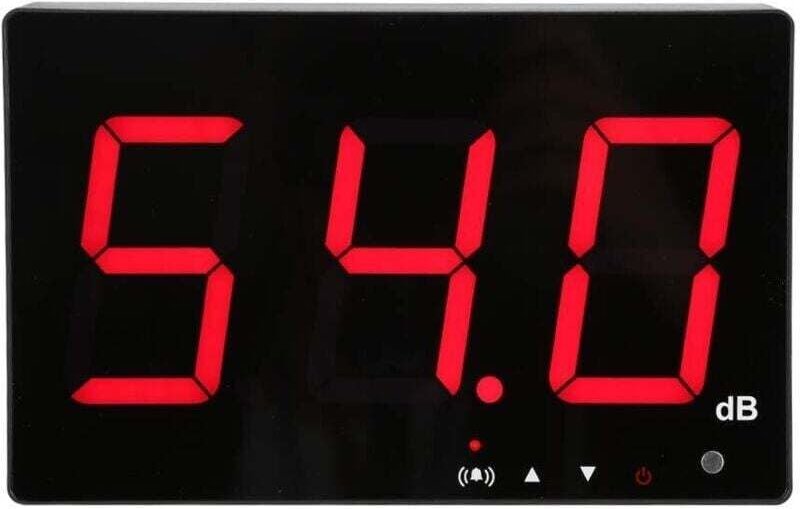 Wandmontiertes Dezibelmessgerät mit 9,6-Zoll-LCD-Bildschirm, 30-130 dB Schallpegelmesser für das Büro