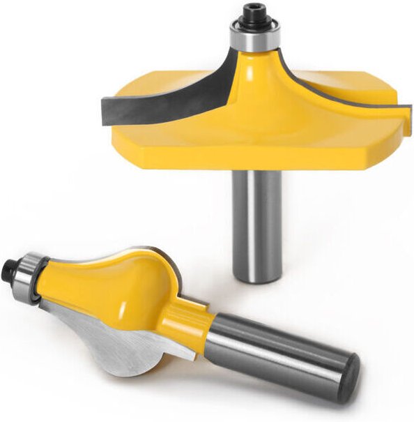 Set mit 2 Leimfräsern für die Holzbearbeitung, Nutfräser für Oberfräsen, 12 mm Schaft