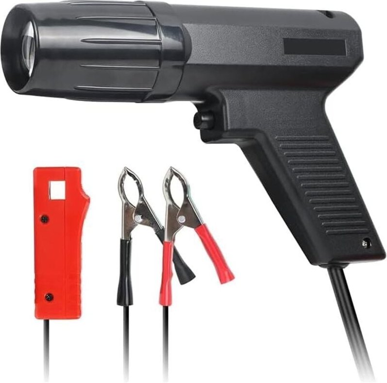 12-V-Lichtblitzpistolenclip, Kfz-Blitzlicht, Blitzlicht mit Induktionsklemme und zwei Krokodilklemmen für Auto, Auto, Mo...