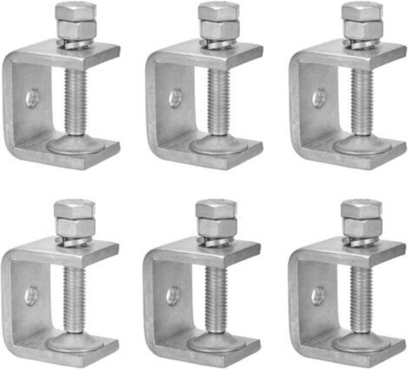 30-mm-C-Klemmen, 6 Stück, Edelstahl 304, einstellbarer Spannbereich 0–25 mm, für Schweißarbeiten, Tischlerarbeiten, Heim...
