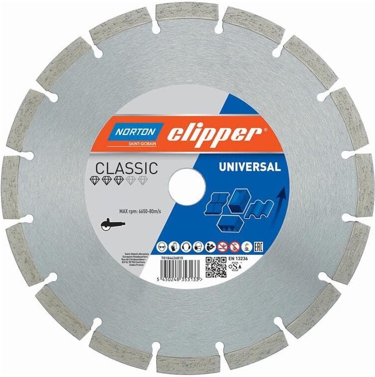 Norton - Clipper Diamant Sägeblatt Classic Universal (vormals Classic Uni), Ausführung: 350 x 25,4 mm