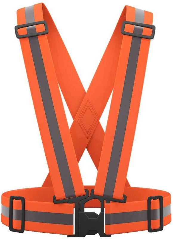 Gut sichtbare, reflektierende Sicherheitsweste, verstellbar, zum Laufen, Radfahren und Motorradfahren.