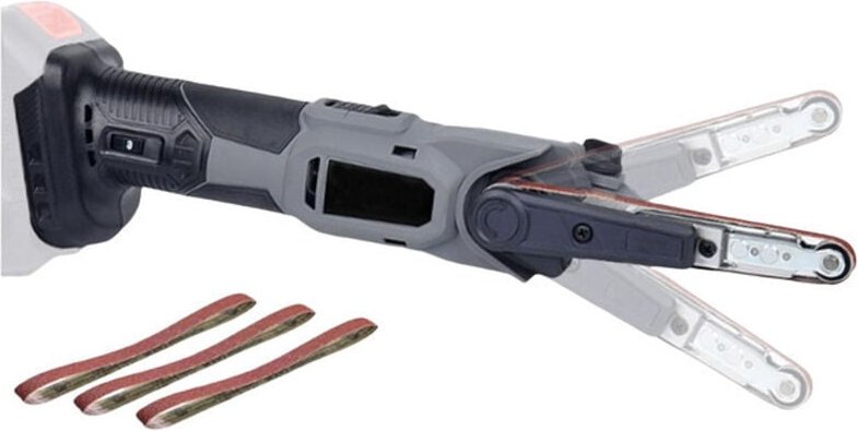 Bandschleifer, Akku-Bandschleifer kompatibel mit Makita 18V Akku-Multischleifer, elektrische Feile 10x330mm, 3 Schleifbä...