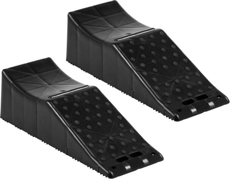 2 Stück Autozufahrtsrampe, flache Rampe, 9 Tonnen Tragfähigkeit, 14 cm Hubhöhe, Autorampe, robuste Reifenrampe für Ölwec...