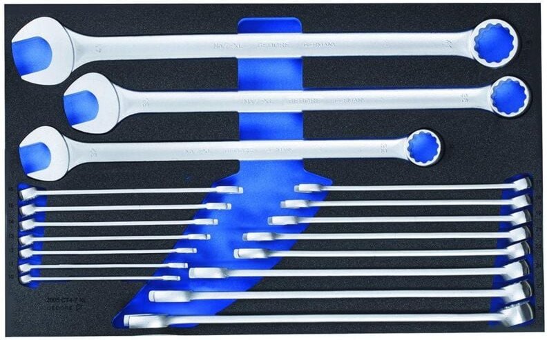 2005 CT4-7 xl Ring-Maulschlüssel-Satz in Check-Tool-Modul, 18-teilig