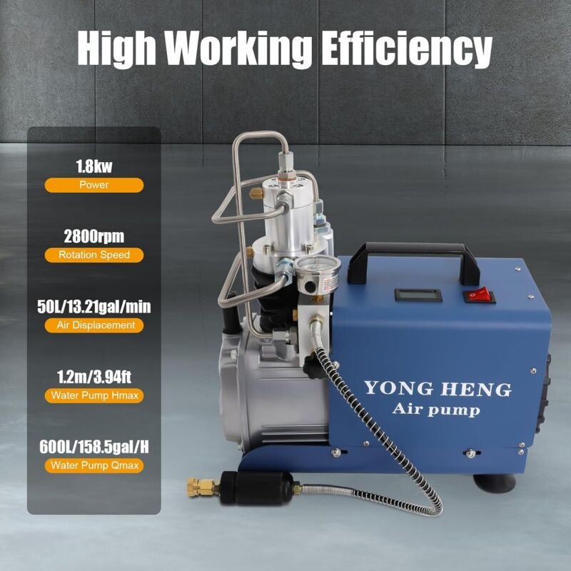 300Bar 4500PSI 32Mpa Hochdruck-Druckluftpumpe Elektrischer Luftkompressor, PCP-Luftpumpe für Druckluftpistole PCP-Luftpu...