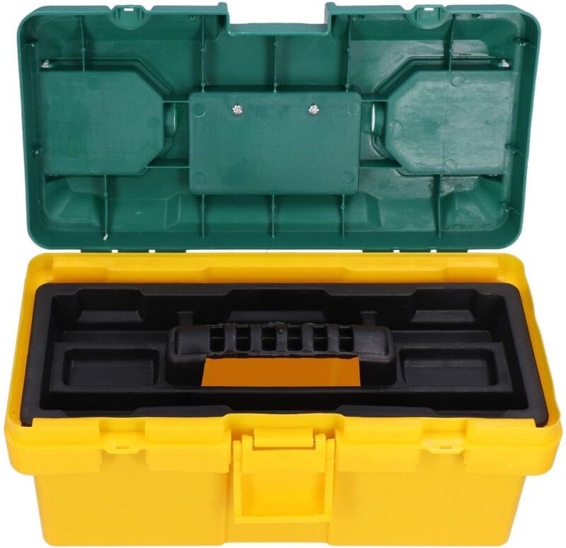 PP-Werkzeugkasten für Autos, tragbarer Aufbewahrungskoffer mit herausnehmbarem Einsatz, Kleinteilekoffer für Werkzeuge, ...