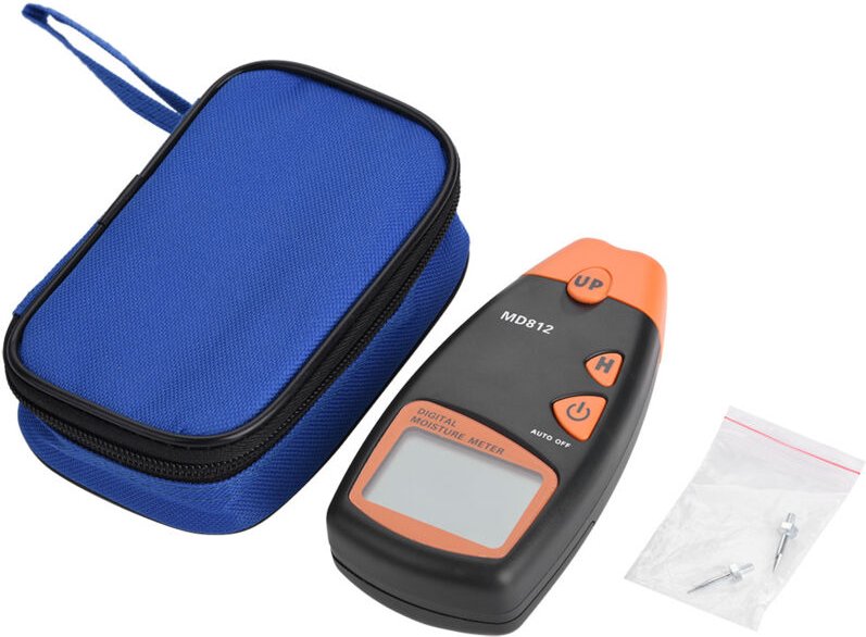 Digitales Hygrometer MD812 mit LCD-Anzeige, 2/4-Zoll-Anschluss für Holz – Feuchtigkeitsmesser