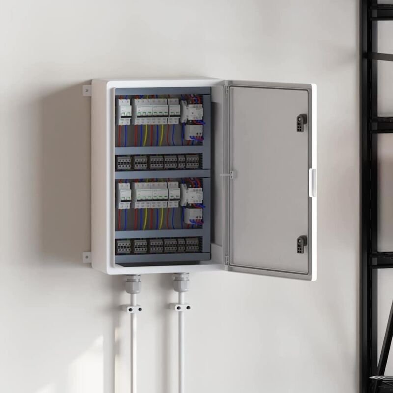 Steuerschrank Grau 40 x 20 x 60 cm Plastik Vidaxl