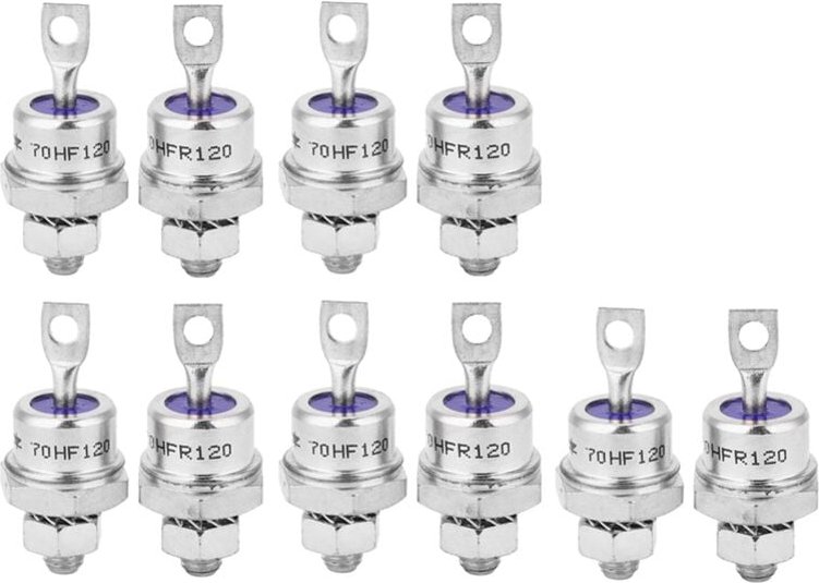 Paar Spiralgleichrichterdioden 70HF120/70HFR120 70A 1200V Hochleistungsgleichrichter aus Metall