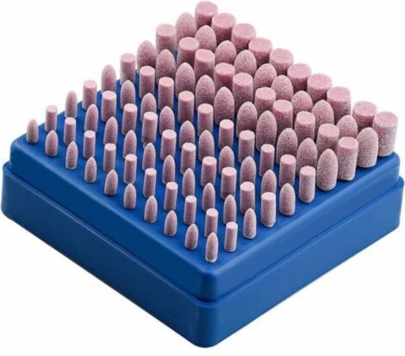 Packung mit 100 Schleifscheiben für Rotationswerkzeuge, Steinpoliereinheit für Dremel-Rotationswerkzeuge, 3-mm-Schaft