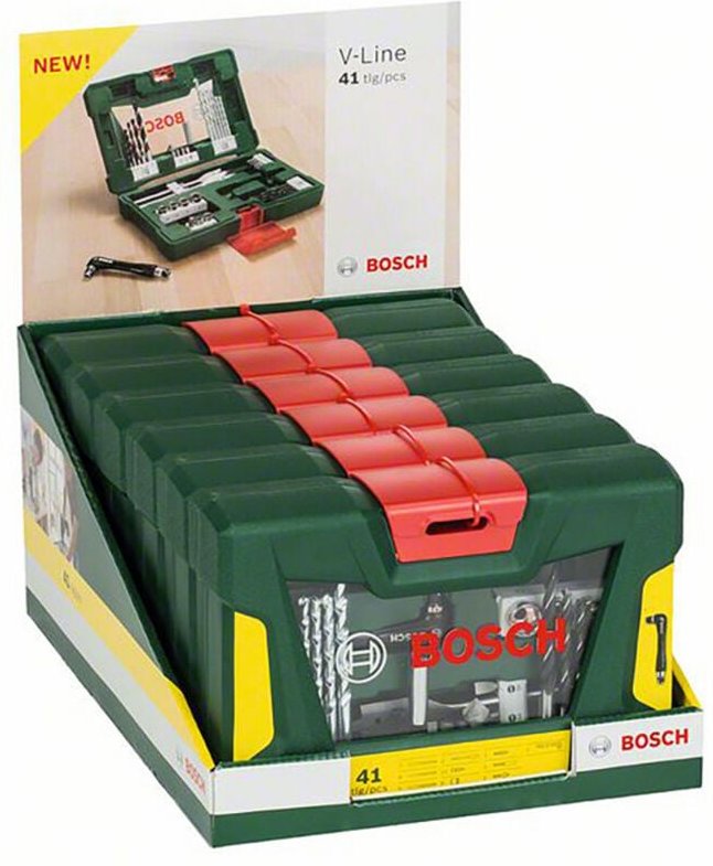 V-Line Box, Bohrer- und Bit-Set, 41-teilig, Winkelschrauber - Bosch