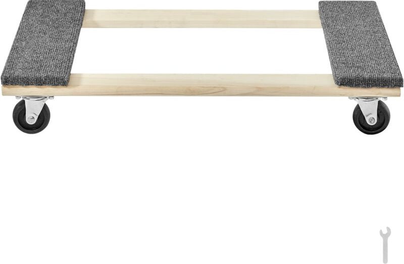 Mophorn - Möbelwagen, 1000 lbs Tragkraft, 18 x 30, 4 x 3 PP-Lenkrollen, Schwerlast-Rollwagen aus Hartholz, Umzugswagen f...