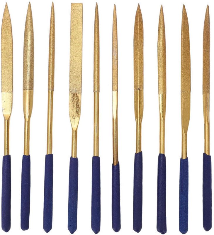 10-teiliges Diamantfeilen-Set, Metallnadelfeilen-Set, korrosionsbeständiges Nadelfeilen-Set für Metall, Glas und Stein –...