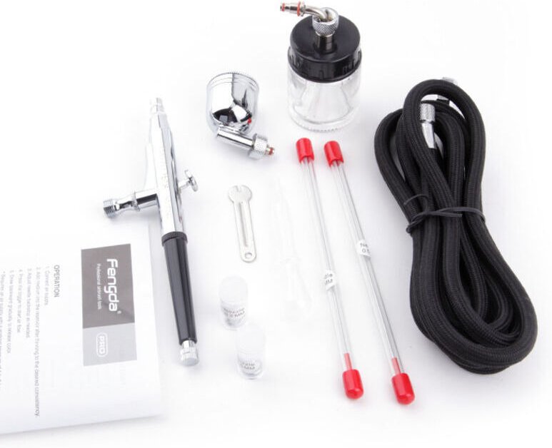 Professionelles Airbrush-Pistolen-Set/Doppelwirkung/mit 0,2/0,3/0,5 Nadeldüse und Schlauch.
