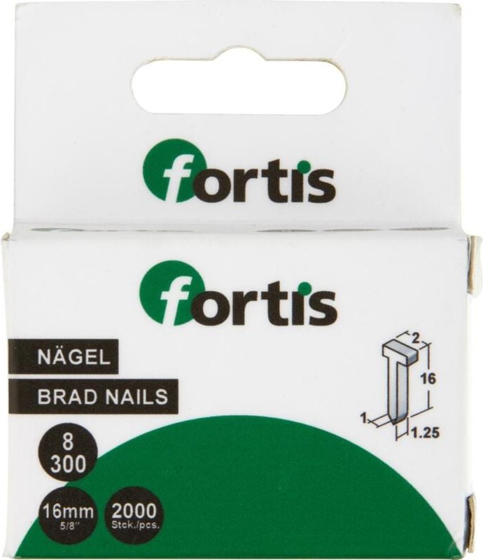 Nagel mit Kopf 0,1x1,6mm a2000Stk. - Fortis