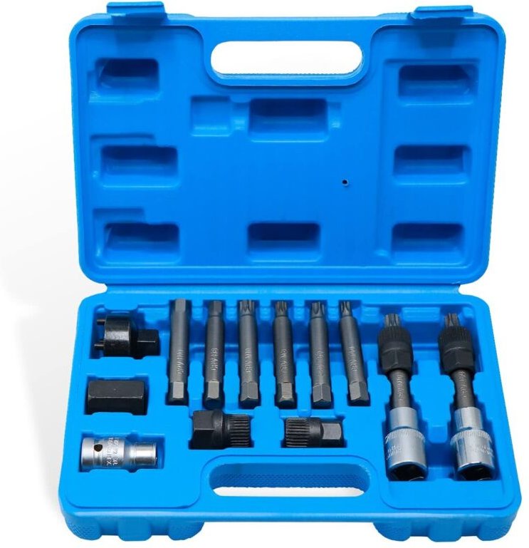 13-teiliges Lichtmaschinen-Werkzeug-Set mit Lichtmaschinen-Bits, 12,5 mm, 1/2 Zoll Antrieb