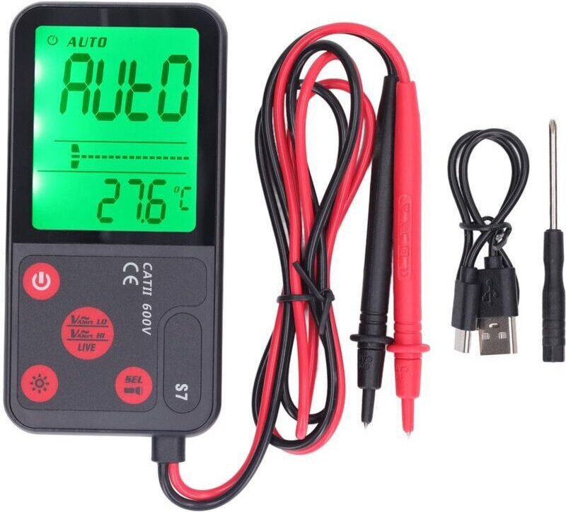 3,5-Zoll-Digitalmultimeter, 6000 Zähler, multifunktional, automatische Erkennung, tragbares Voltmeter