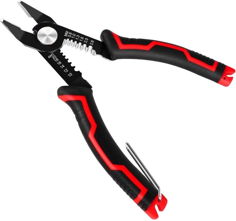 3-in-1-Abisolierzange, Schneider und Abisolierer für 20–10 AWG-Kabel, feste Federn, Präzisionsschneidzange für feine Drä...