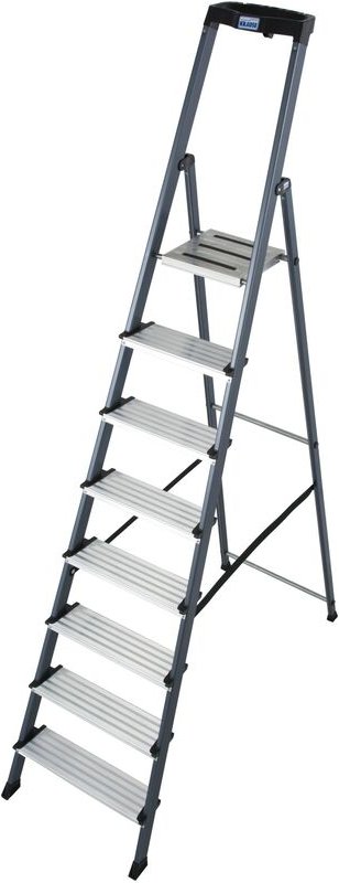 Krause Securo Aluleiter Stehleiter Klappleiter 4-8 Stufen eloxiert Stufenleiter