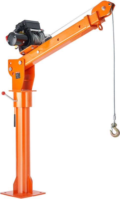 Elektrischer Pick Up Kran, 998 kg, zusammenklappbarer LKW-Kran mit elektrischer Winde 2721 kg, Ladekran aus Stahl, 360° ...