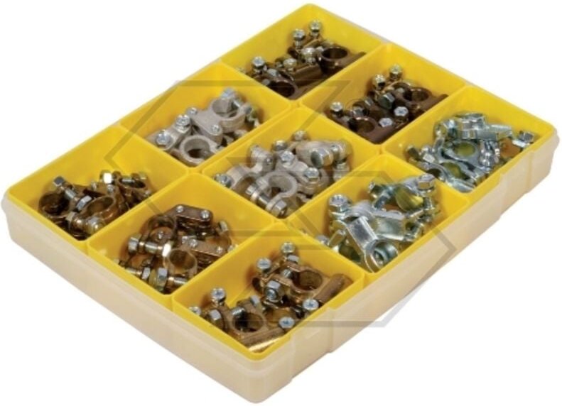 Messing-Batterieklemmen-Sortiment Satz 45 Stück