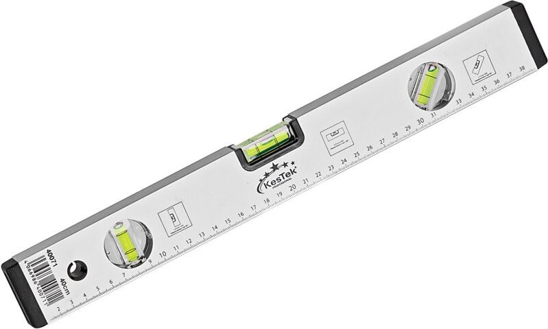 Alu Bau Wasserwaage Messwaage Richtwaage 40 cm mit 3 Libellen und Messskala