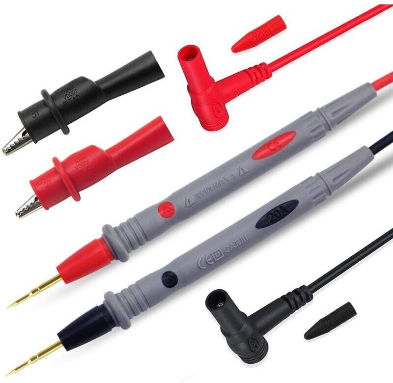 1000 V, 20 A Ultra-Sharp Multimeter-Messgerät mit Nadelspitze, 90 cm (35 Zoll) vergoldete Messleitung
