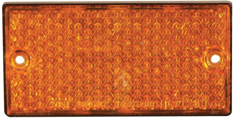 Rechteckiger orangefarbener Reflektor