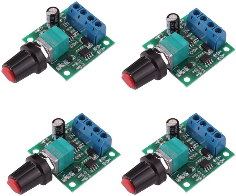 Stück DC-Motor-Drehzahlregler PWM 1,8 V–12 V 2 A 30 W, Niederspannungs-Drehzahlregler mit Potentiometerschalter, 1803BK ...
