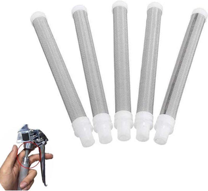 10 cm, 5 Stück, Inline-Filterelement 60 Mesh für Airless-Spritzpistolen, Zubehör
