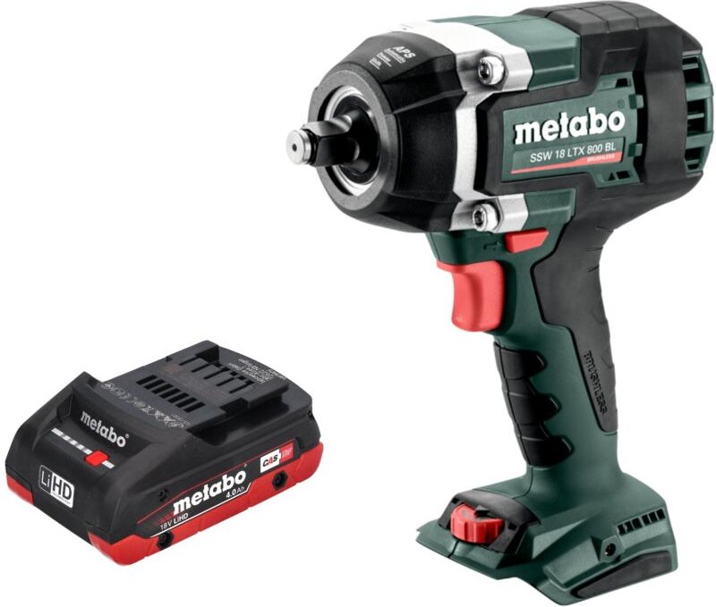 Metabo SSW 18 LTX 800 BL Akku Schlagschrauber 18 V 800 Nm 1/2" Brushless + 1x LiHD Akku 4,0 Ah - ohne Ladegerät