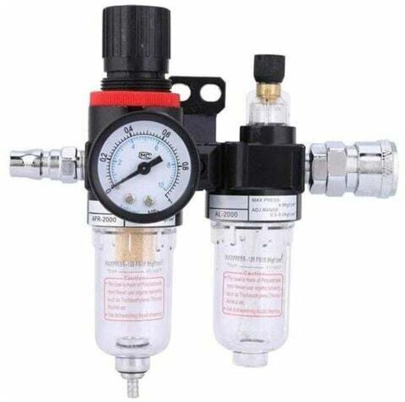1/4" Luftfilter-Druckregler Öl-Wasser-Abscheider Luftfilter Luftkompressor Luftkompressorfilter mit Ölerabschaltung für ...