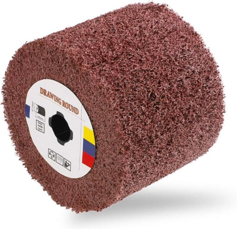 Aougo - Walze -60 (100 x 120 mm, Nylon, Körnung 60, Befestigungsdorn M19, 1 Stück)