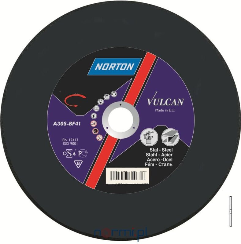 Trennscheibe Norton VULCAN Diam. 300 Dicke 3.5 für Stahl -66252925457