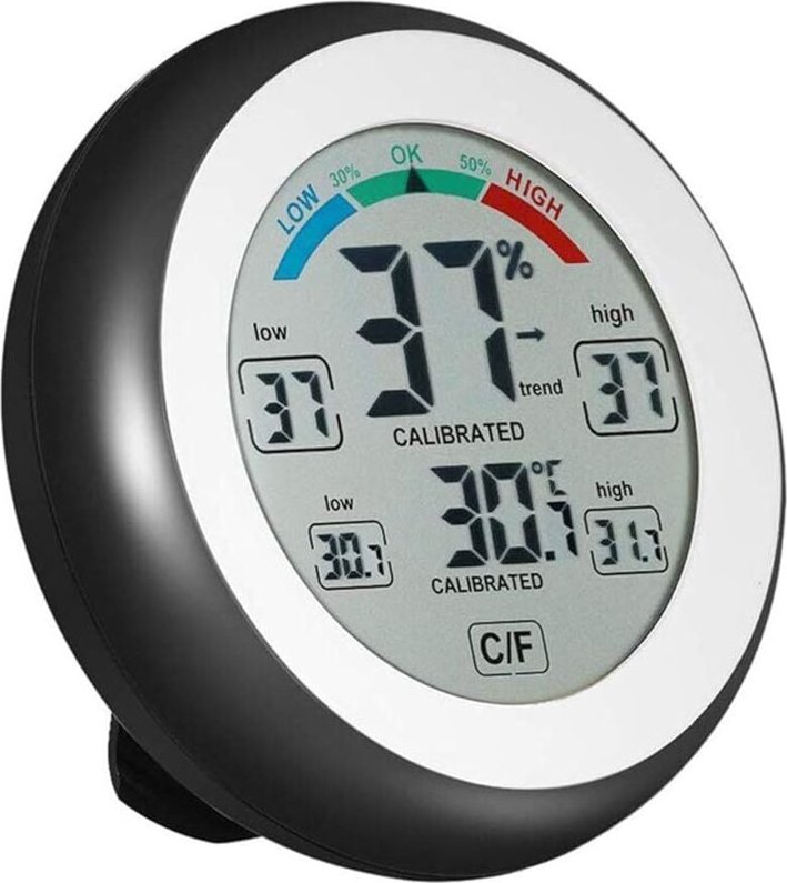 BEBUSINGOTO Digitales Hygrometer, Innenthermometer-Hygrometer, genaue Max-Min-Anzeige, wandmontiertes Tischthermometer m...