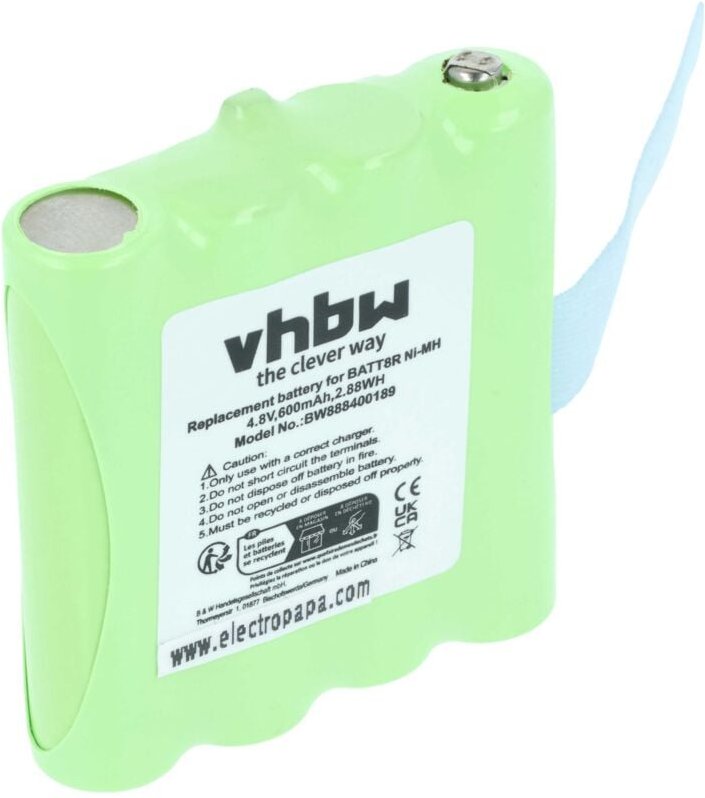 Vhbw - Akku kompatibel mit Motorola Talkabout FV700R, M370H1A, SX700R Funkgerät, Walkie Talkie (600mAh, 4,8V, NiMH)