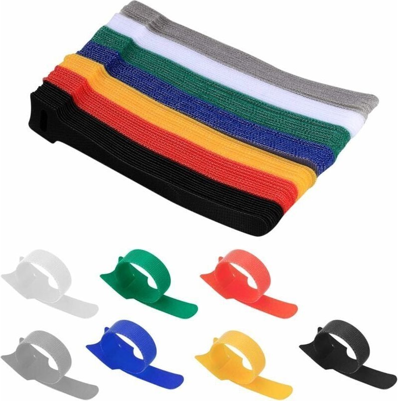 12200 mm, 70 Stück, wiederverwendbare Kabelbänder, Nylon-Kabelbinder, elektrische Kabelclips mit Klettverschluss, Kabelc...