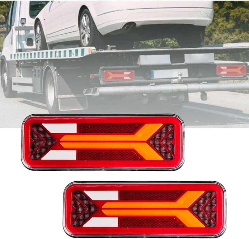 Ratstone LED-Anhängerleuchten, 2 Stück LED-Anhänger-Rückleuchten, universelle 12/24V DC-Rückleuchten, fünf Funktionen, w...