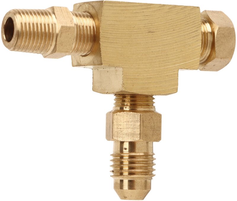 Universeller 3-Wege-T-Adapter, hochfest, rostfrei, für Turbo-Ölversorgungsdrucksensor.