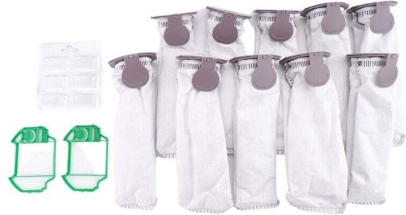 Für Kobold VK7 FP7 Staubsauger, 10 Staubfilter, 2 Vorfilter, 1 Dufttablette/-stick.