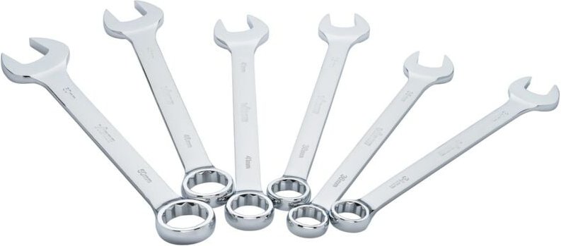 VIGOR Ring-Maulschlüssel Satz, Außen Doppelsechskant Profil, Außen Sechskant Profil, 6-tlg., 34, 36, 38, 41, 46, 50 mm, ...