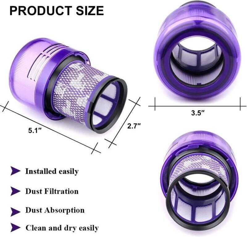 Filter für Dyson V11, Ersatzfilter für Aans Fil V11 Staubsauger, HEPA-Filter für Dyson Staubsauger 970013-02 & 9700130 (...