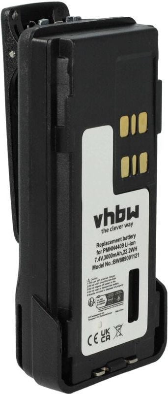 1x Akku kompatibel mit Motorola P8608, GP328D, P8668i, trbo, P8660 Funkgerät, Walkie Talkie (3000 mAh, 7,4 v, Li-Ion) + ...