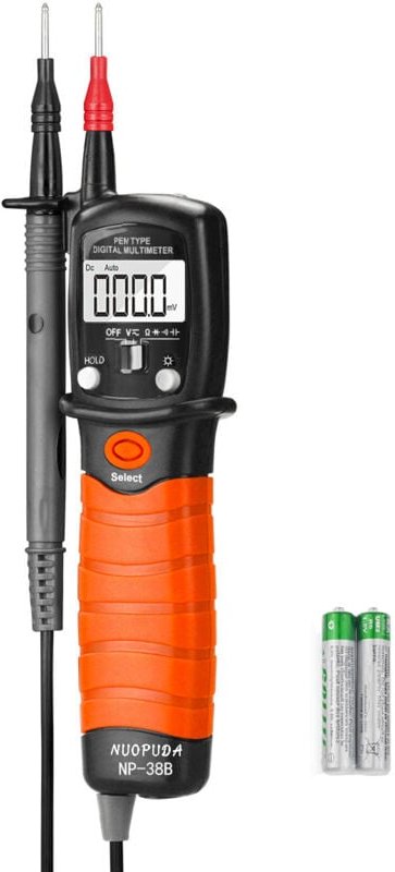 Digitalmultimeter in Stiftform, Taschenmultimeter mit 2000 Zählwerten und automatischer Bereichswahl, elektrischer Teste...