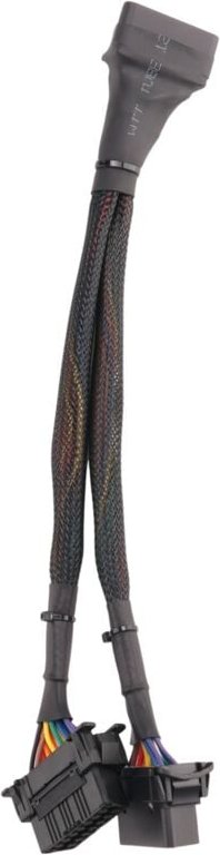 Tlily - 2 im 1 OBD2 VerläNgerung Kabel obdii Stecker auf Buchsen Splitter Auto Computer Anschluss Konvertierung Buchse 3...