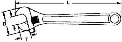 Tegtools 105870307 Englisch/einstellbarer Schlüssel 10 4004