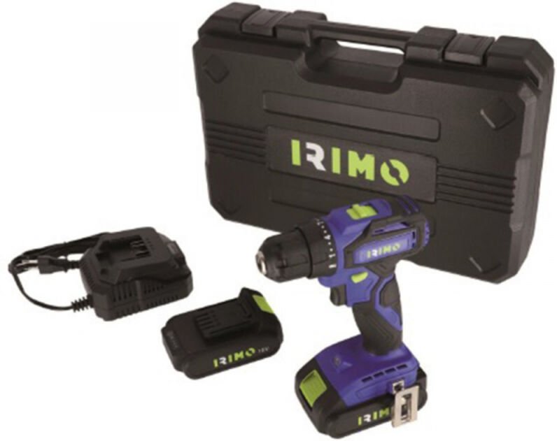 Irimo 18 V bürstenloser Bohrschrauber mit 2 IC-D1-Akkus