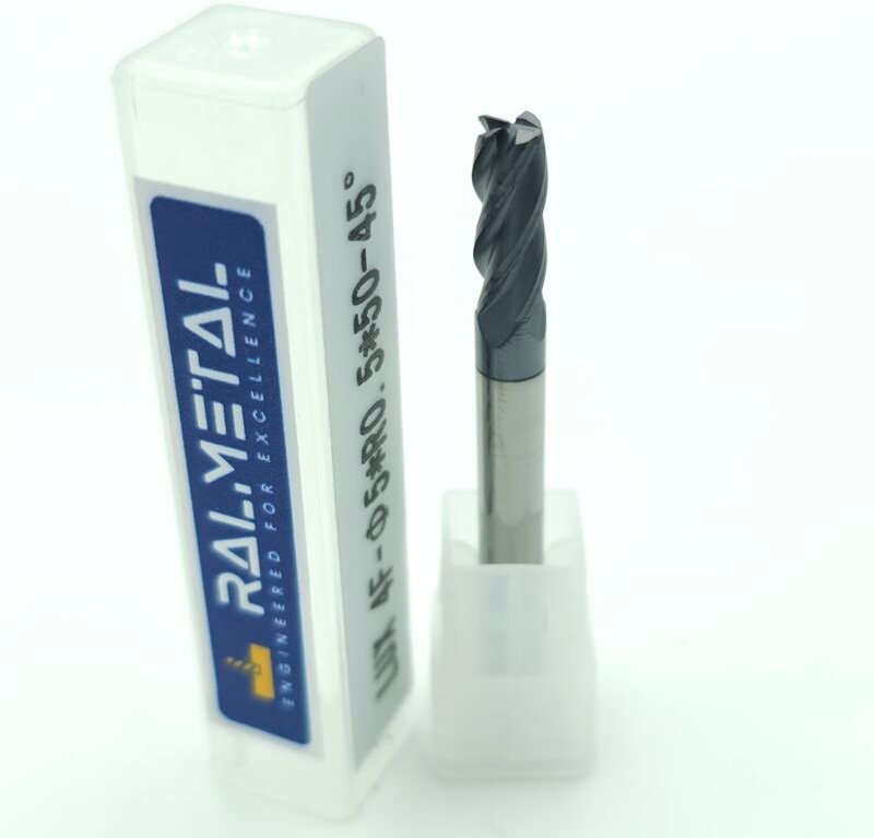 Radialfräser aus Vollhartmetall Fi5 x R0,5 x 50 mm - 45 HRC