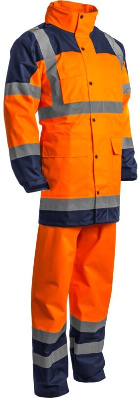 Hochsichtbares Arbeitsregen-Set HYDRA - Neonorange S - 38/40